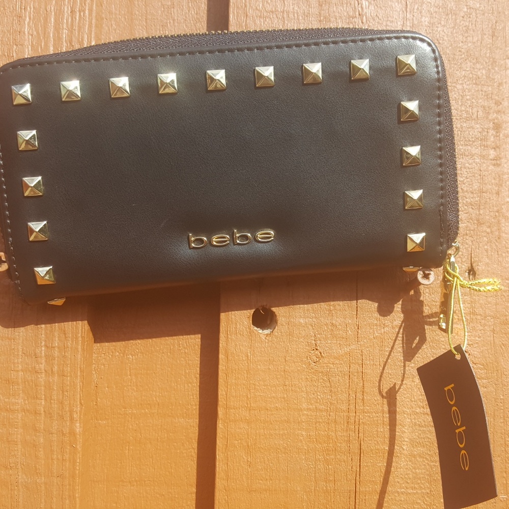 Black Gold Embellishments Bebe Wallet